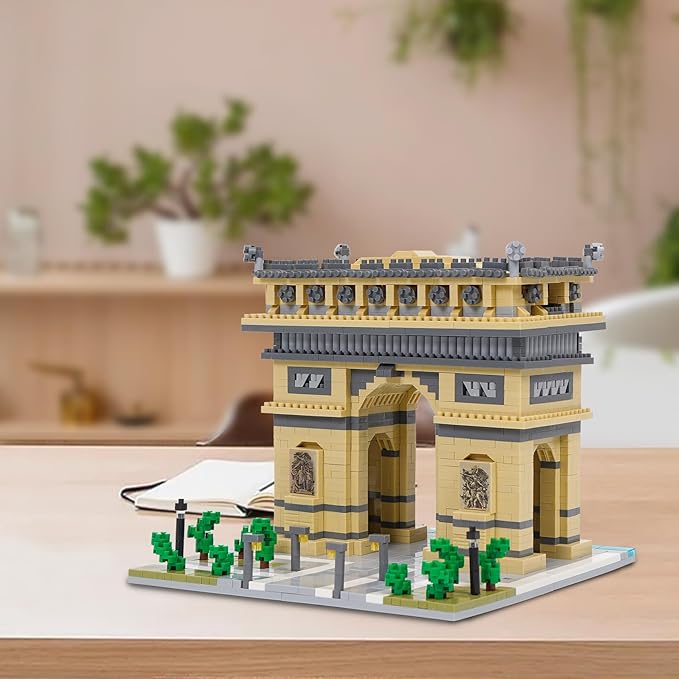 Building Blocks Set Arc De Triomphe Model Micro Building Blocks 2020 PCS Famous Architecture Building Kit, Gifts for Kids and Adult