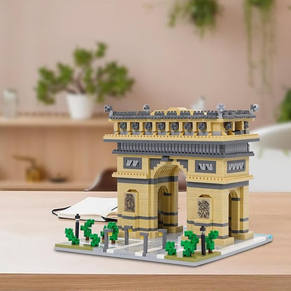 Building Blocks Set Arc De Triomphe Model Micro Building Blocks 2020 PCS Famous Architecture Building Kit, Gifts for Kids and Adult