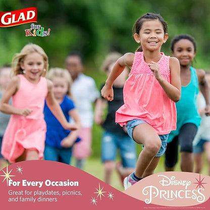 Glad for Kids Disney Princess “Magic is in All of US” 6 Oz Paper Snack Bowls | Disney Princess Paper Snack Bowls for Everyday Use, Kids Snack Bowls | Kid-Friendly, 32 Count - 10 Pack