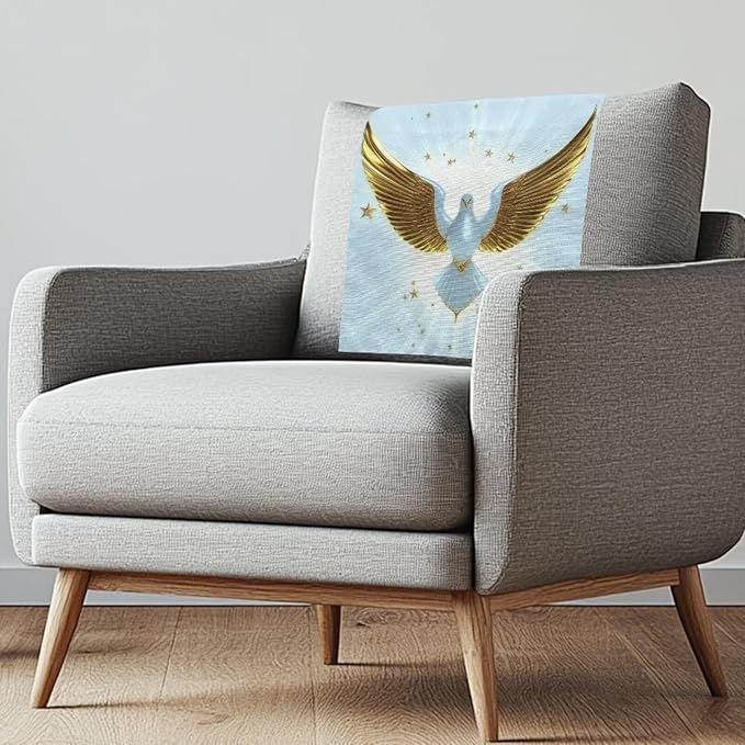 Dove Head Rest Cover for Recliner Easy to Install Headrest Slipcovers Covers Pet Scratch Resistant Peace Couch Headrest Covers for Sofa 2 Pack