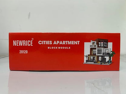 Modern Villas Architecture Building Kit with LED Lights,3 Levels Villas Apartment Building Blocks Toy,for 12+Year Teen,Adul（1399 Pieces）