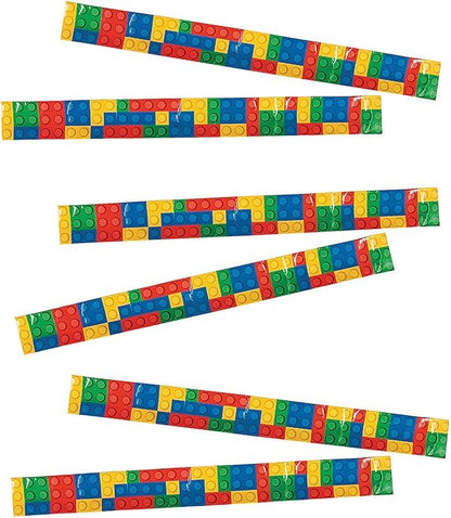 Fun Express Color Brick Party Slap Bracelet (set of 12) Party Supplies and Favors