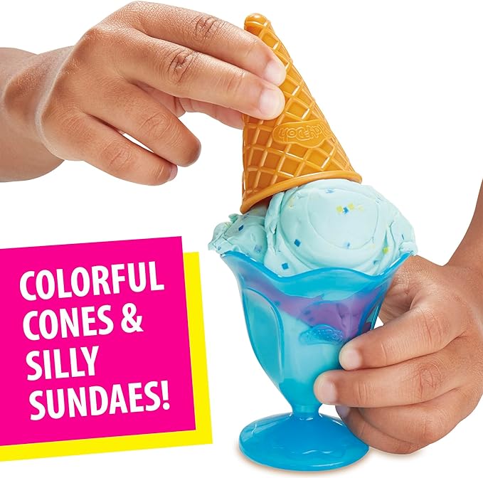 Play-Doh Kitchen Creations Ice Cream Party Set, 22 Tools & 6 Colors, 2-Ounce Cans, Preschool Toys, Easter Gifts for Girls & Boys, Ages +3 (Amazon Exclusive)