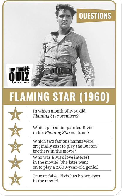 Top Trumps Elvis Presley: Quiz Games - Trivia Quiz - Kids Games - Games for Adults - Great Travel Games and Road Trip Games - Trivia Outdoor Games - Elvis Trivia 2+ Players