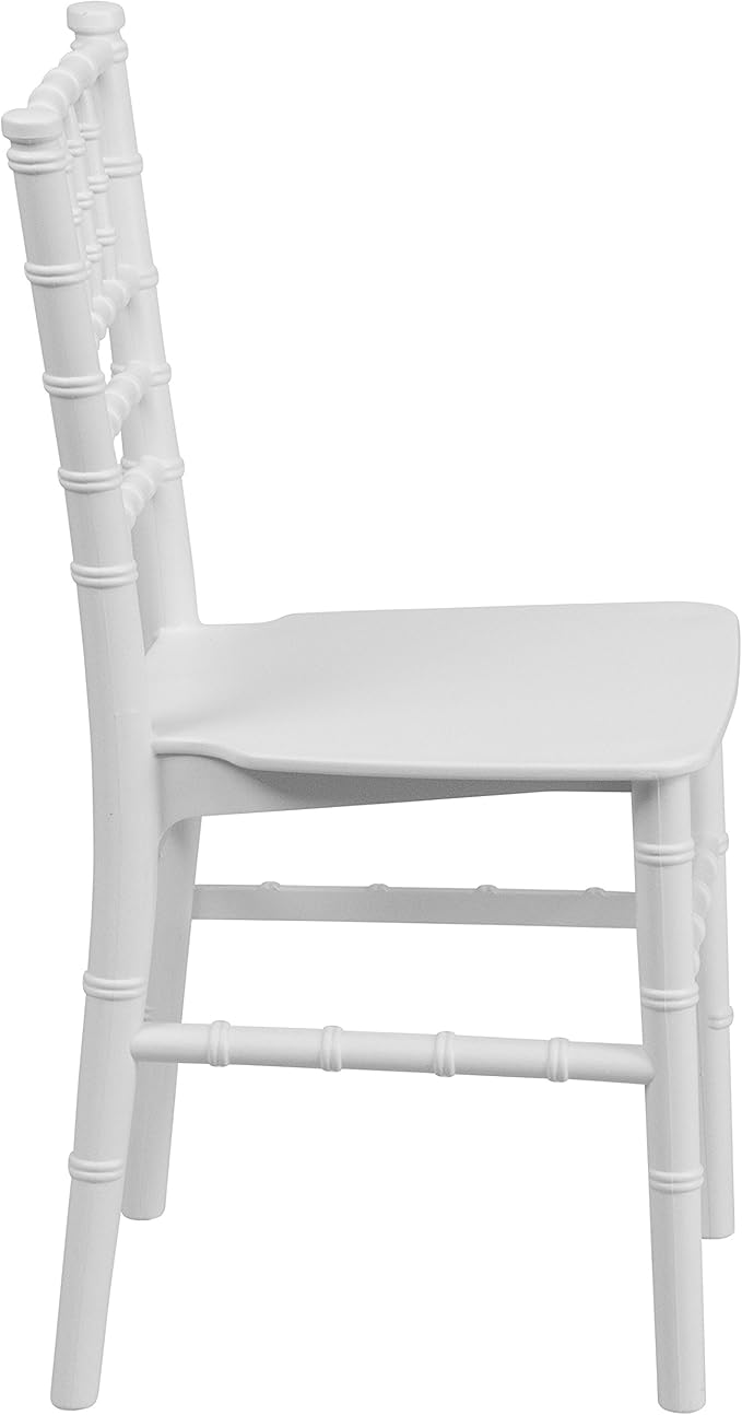 Flash Furniture Hercules Series Children's Resin Event Chair, Commercial/Residential All Occasion Chair, 330 lb. Static Weight Capacity, White