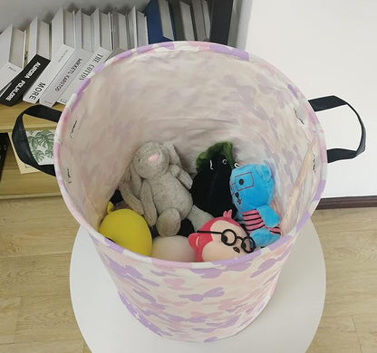 19.7 Inch Round Butterfly Pattern Laundry Clothes Hamper Laundry Basket with Handles,Storage Organizer Bins Laundry Gift Basket for Room, Bedroom Decor