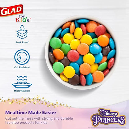 Glad for Kids Princess 6oz Paper Snack Bowls, Lids Not Included | Princess Paper Snack Bowls, Kids Snack Bowls | 6oz Paper Snack Bowls, 32 Count - 10 Pack