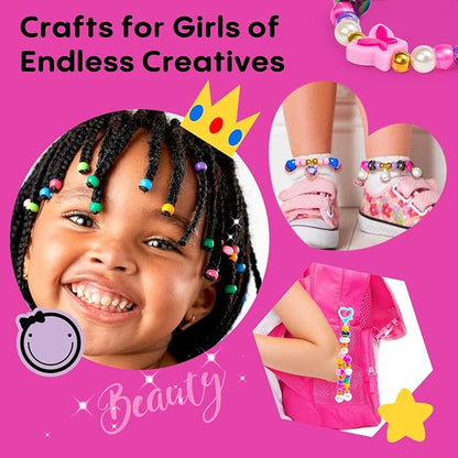 Tomons Charm Bracelet Making Kit for Girls,Crafts for Girls,Jewelry Making Kit Gifts for Girls 6-12 Years Old,Birthday Gift Ideas & Kids Toys Ages 6,7,8,9,10