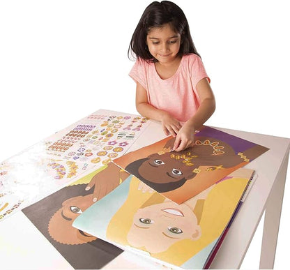 Melissa & Doug Jewelry and Nails Glitter Sticker Pad - 360+ Stickers, 15 Faces