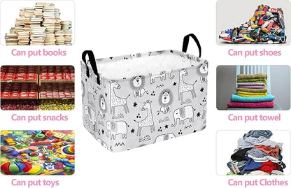 MAIZMZ Kids Storage Basket Baby Foldable Toys Organizer Bins Decorative Gifts Bakset Waterproof Nursery Hamper Women Storage Cube Kids Laundry Basket for Home/Dorm/Kitchen/Pet/Office/Closet/Shelf/