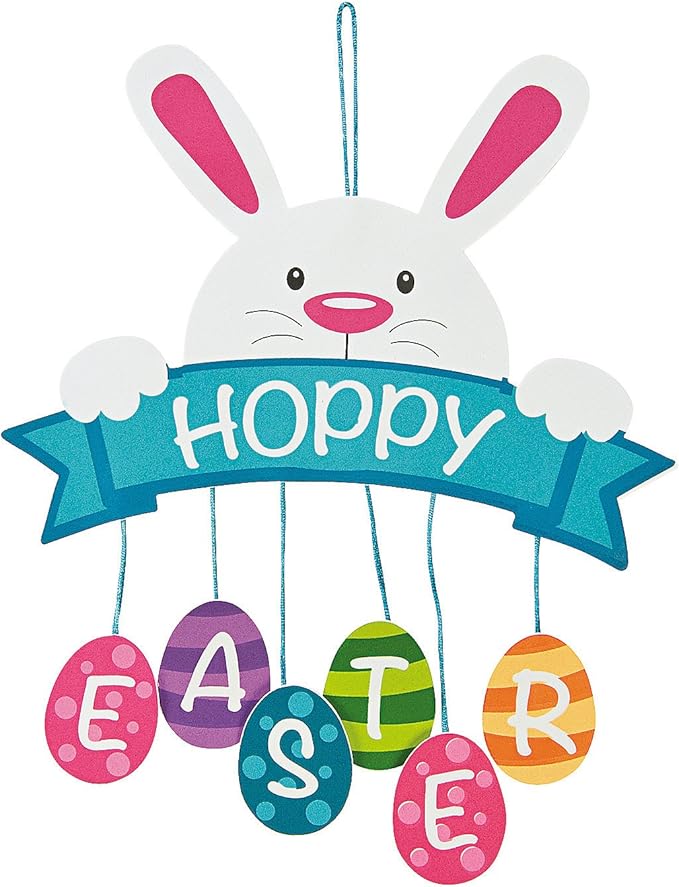 Hoppy Easter Sign Mobile Craft Kit - 12 - Crafts for Kids and Fun Home Activities
