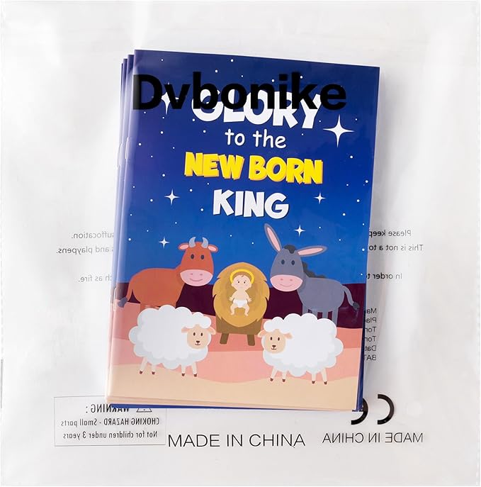 24Pcs Nativity Christmas Coloring Books - Christian Theme DIY Color-in Pages Booklet Bulk Drawing Bible Savior Religious Activity Supplies for School Classroom Rewards Holiday Gift for Kids