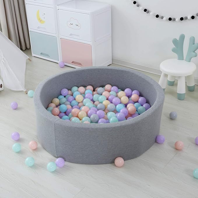 GOGOSO Macaron Ball Pit Balls 50 Pack - Enhance Decor and Enjoy Playtime Phthalate Free BPA Free