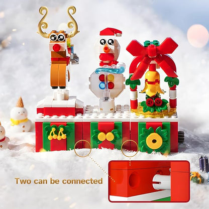 Christmas Building Blocks Set 6in1 Xmas Building Brick Toys 2024 Christmas Rotating Building Kits Santa/Reindeer/Christmas Tree Building Sets Gifts for Adults Teens Kids Girls Boys Ages 6+, 816PCS