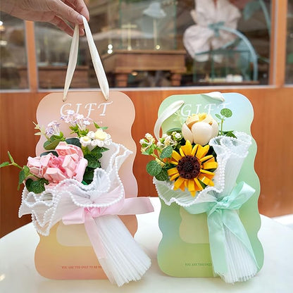 Bouquet Building Sets - Household Decorative Flower Building Block Toys - Artificial Plant Set Gift for Valentine's Day Mother's Day Birthday for Her and Him(Rose)
