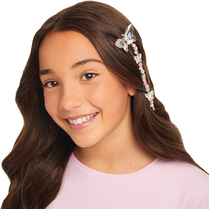 Make It Real: Butterfly Jewelry Set - Create 7 Pieces of Jewelry, 281 Pieces, Includes Play Tray, DIY All-in-One Kit, Tweens & Girls, Arts & Crafts, Kids Ages 8+