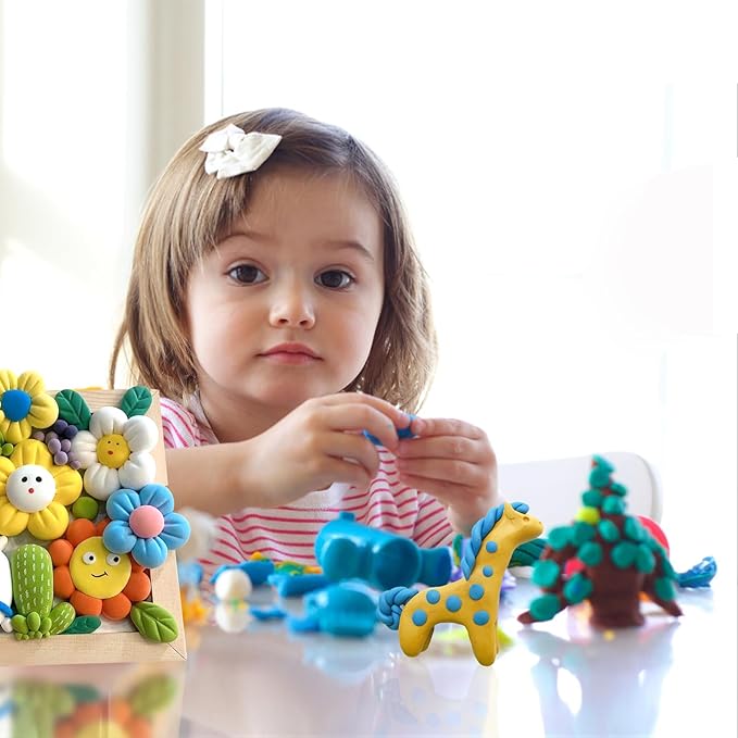 Polymer Clay Kit 50 Colors,Oven Bake Modeling Clay Kit,Creative Clay with 19 Clay Tools and 10 Kinds of Accessories,Non-Toxic,Safe Great Christmas Gift for Children Kids Adults Beginners
