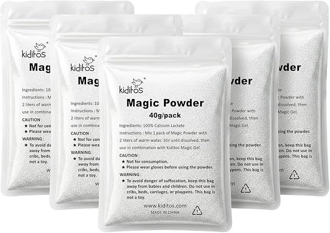 Kiditos Magic Water Elf Powder Refill 5 Packs+Animal Mold Set