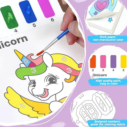 FEREDO KIDS Watercolor Paint Sets for Kid: 2 Pack Water Painting Coloring Book for Toddlers 4-8 Years Old, No Mess Arts and Crafts Drawing Paper Kits for Boys Girls Birthday Gift