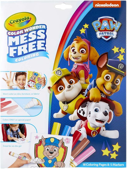 Crayola Color Wonder Coloring Pad & Markers, Mess Free, Paw Patrol Gift, Ages 3,4,5
