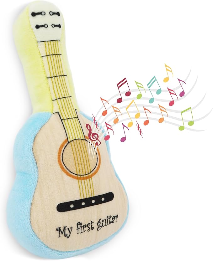 June Garden 7" My First Guitar - Musical Soft Plush Toy - Gift for Infants and Toddlers
