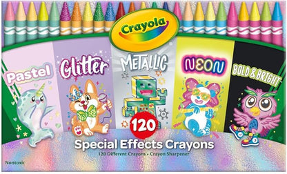 Crayola Special Effects Crayon Set - 6 Boxes of 24 Crayons, Bulk Crayons for Kids, Coloring Supplies for Arts & Crafts, Easter Basket Stuffers & Gifts [Amazon Exclusive]