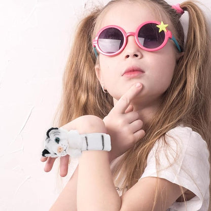 Gadpiparty Animals Slap Bracelet Plush Toys Tiger Slap Band Stuffed Animals Slap Toy Tiger Toy Figures for Kids Birthday Party Favors