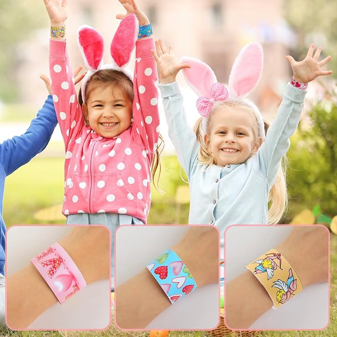 48 PCS Christmas Slap Bracelets Christmas Toys for Kids Boys Girls Toddlers Christmas Party Favors Stocking Stuffers Gifts