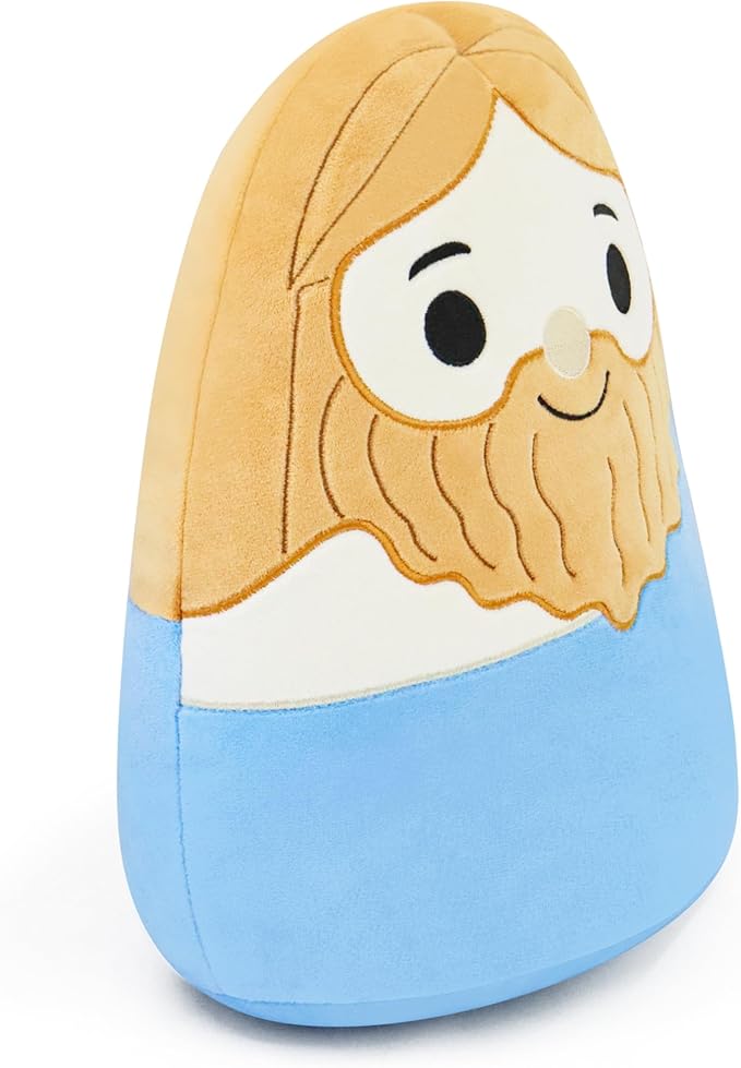 Jesus Plush Toy - Religious Stuffed Doll - Jesus Plush Pillow - Faithful Lovers and Easter Basket Stuffed Gift (Blue)