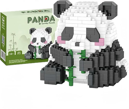 Micro Building Blocks Bamboo Panda Children's Building Blocks Toys Adult Building Blocks Set Suitable for Various Life Surprise Gifts - Mini Panda Consists of (484 Pieces) Bricks