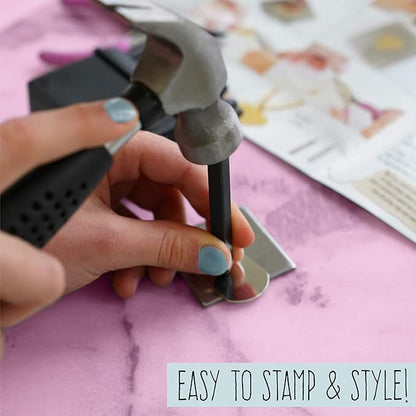 STMT D.I.Y. Hand Stamped , DIY Personalized Stamp Jewelry, Great Teenage Birthday Gift, Unique Handmade Jewelry & Name Plates, Bead Kits for Kids, Teens & Adults Ages 14+