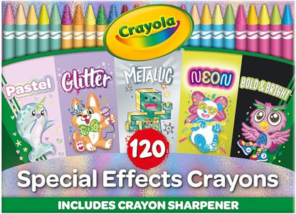 Crayola Special Effects Crayon Set - 6 Boxes of 24 Crayons, Bulk Crayons for Kids, Coloring Supplies for Arts & Crafts, Easter Basket Stuffers & Gifts [Amazon Exclusive]