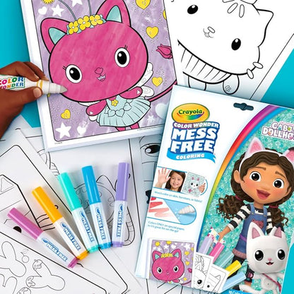Crayola Gabbys Dollhouse Color Wonder Activity Set, Mess Free Coloring Pages for Toddlers, No Mess Activity, Toys & Gifts for Kids