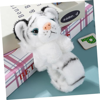 Abaodam Animal Slap Bracelet Tiger Slap Bracelet Plush Stuffed Animal Slap Bracelets Snap Wrist Band for Kids Birthday Party
