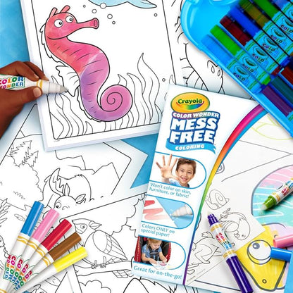 Crayola Color Wonder Mess Free Coloring Kit (50+ Pcs), Mess Free Markers, Mess Free Coloring Pages, Carrying Case, Toddler Gifts