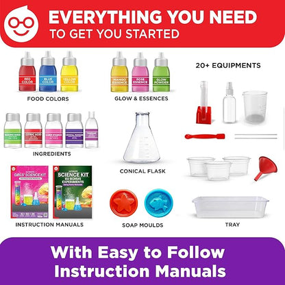 Doctor Jupiter Girls' Science Kit for Kids Ages 8-10-12-14 for 8,9,10+ Year Old Girls | Chemistry Set, STEM Toy Kit with 135+ Experiments | Learning & Educational Projects