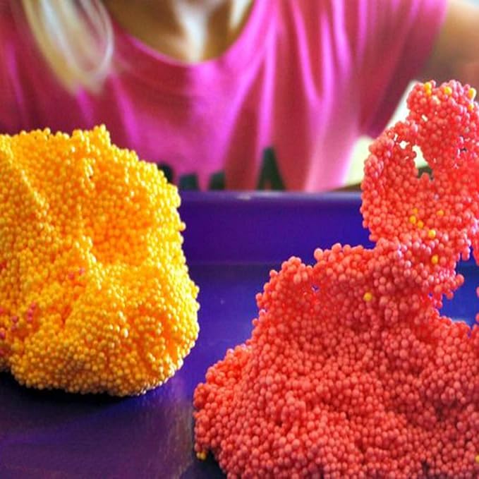 Funny Poop Floam Clay 6 Colors Modeling Foam Beads Play Kit for Kids Educational Magic Clay DIY Art Crafts Never Dries Out Preschool Toys Motor Skills