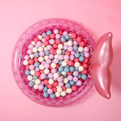 GOGOSO Colorful Ball Pit Balls - 2.15inch 100pcs Plastic Balls for a Fun and Exciting Play Experience at Carnivals and Events, Pink+Purple+Blue+White