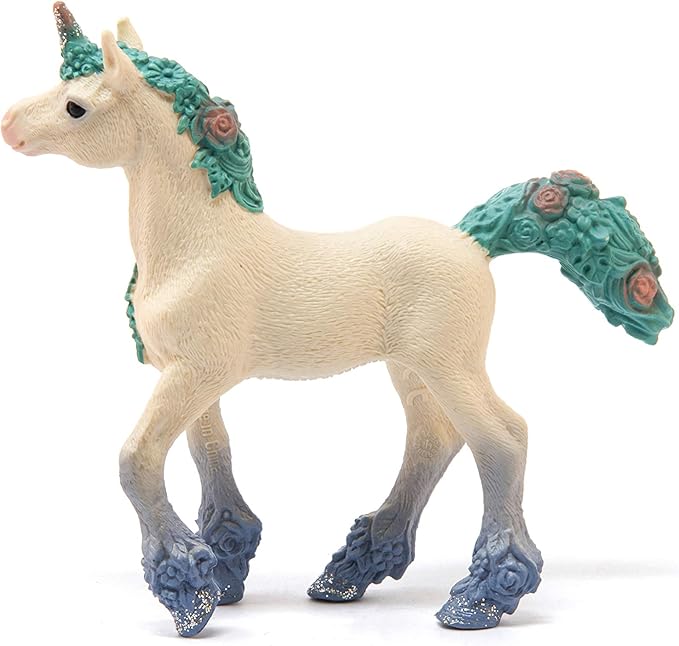 Schleich bayala, Unicorn Toys for Girls and Boys, Flower Unicorn Baby Foal Toy Figurine, Ages 5+