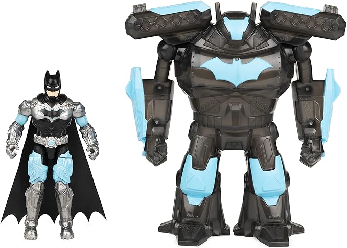 Batman 4-inch Batman Action Figure with Transforming Tech Armor, Kids Toys for Boys Ages 3 and Up