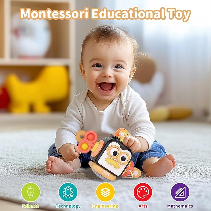 OSIMILY Montessori Toys for 1 Year Old, Busy Cube for 1 Year Old Boy Gifts,Sensory Toys for Toddlers 1-3,Fine Motor Skills Educational Toys,Birthday Gift for Baby Aged 6, 9, 10, 12, 18 Months