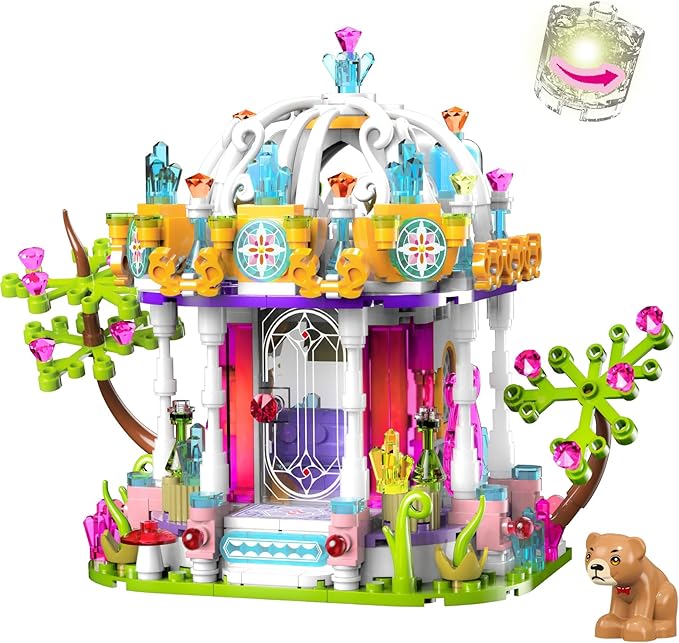 Girls Princess Castle Building Set with LED Light,Friends Construction Educational Xmas Gift Toy for Kids Age 6-12 and Up 414 PCS