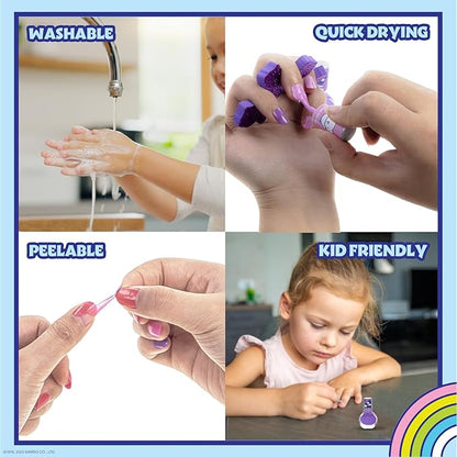 Hello Kitty & Friends - Townley Girl Train Case Makeup Set for Kids, Includes Lip Gloss, Eye Shimmer, Nail Polish, Brushes, and More! Perfect for Parties, Sleepovers, and Makeovers. Non-Toxic, Ages 3+