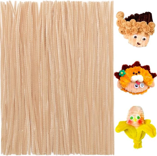 Praisebank Pipe Cleaners for Crafts (200pcs in Skin Color), 12 inch Long Pipe Cleaners, Pink Pipe Cleaners.