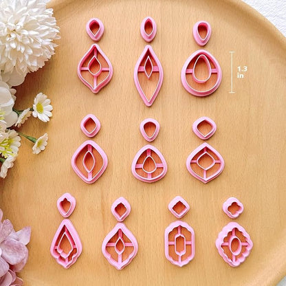 Keoker Polymer Clay Cutters Set 20 Boho Shape Clay Cutters for Polymer Clay Jewelry Making