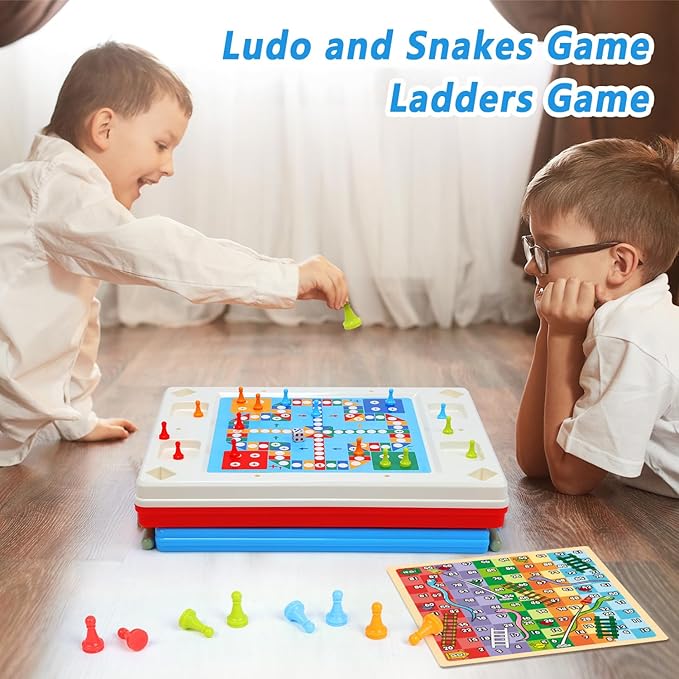 Kids Art Easel Toys, Foldable Double Sided Tabletop Art Easel, Chalk Board and White Board with Painting Accessories, Birthday Gift for Toddlers, Boys and Girls