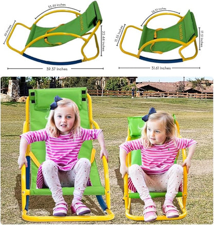PLATPORTS Big Recliner Chair Oversized - Living Room Chairs - Kids Saucer Chair Seesaw - Toddler Chaise Lounge Reading Chair - Playground Equipment for Home - Backyard, Daycare