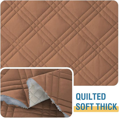 H.VERSAILTEX 100% Waterproof Nonslip Recliner Cover Stay in Place Recliner Couch Slipcover for Large Power Lift Recliner with Side Pocket Washable Reclining Furniture Protector,Terracotta/Beige