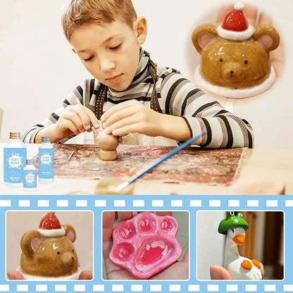 100ml Air Dry Clay Varnish，Air Dry Clay Sealant for Airdry Clay，Air Dry Clay Glaze Can Not Only Used to Prevent Clay Cracking, Scratches, and Wear,It Can Also Having a Glossy Glaze Effect (Gloss)