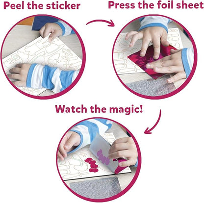 Skillmatics Art & Craft Activity - Foil Fun Dress Up, No Mess Art for Kids, Craft Kits & Supplies, DIY Creative Activity, Gifts for Girls & Boys Ages 4, 5, 6, 7, 8, 9, Travel Toys